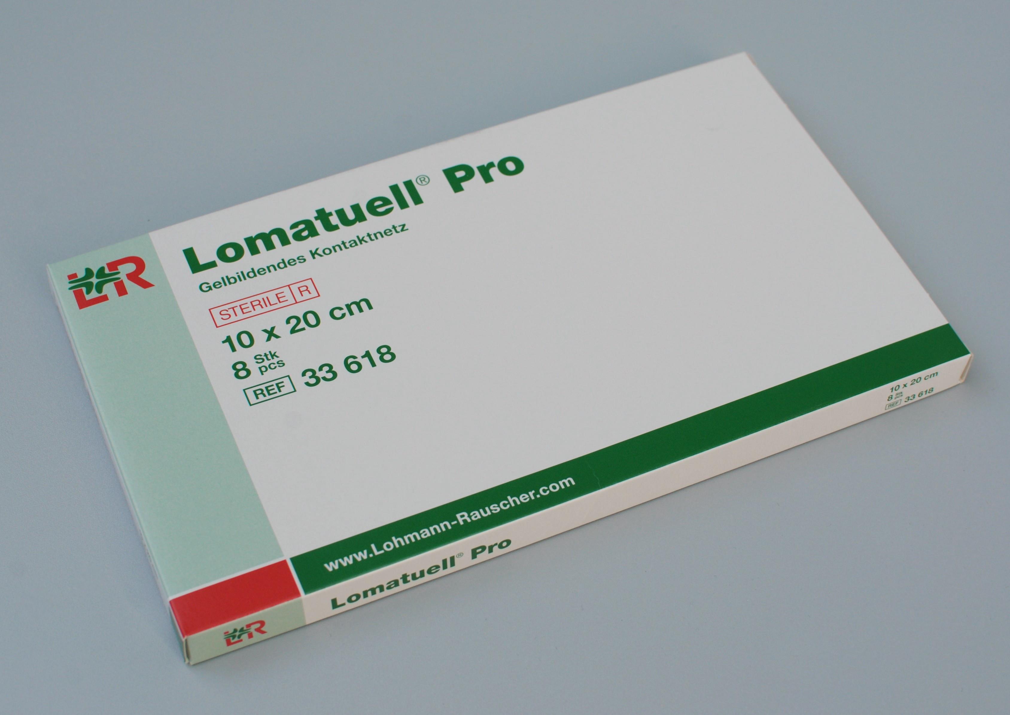 Lomatuell Pro gelbildendes Kontaktnetz steril, 10x20cm, 8 Stück