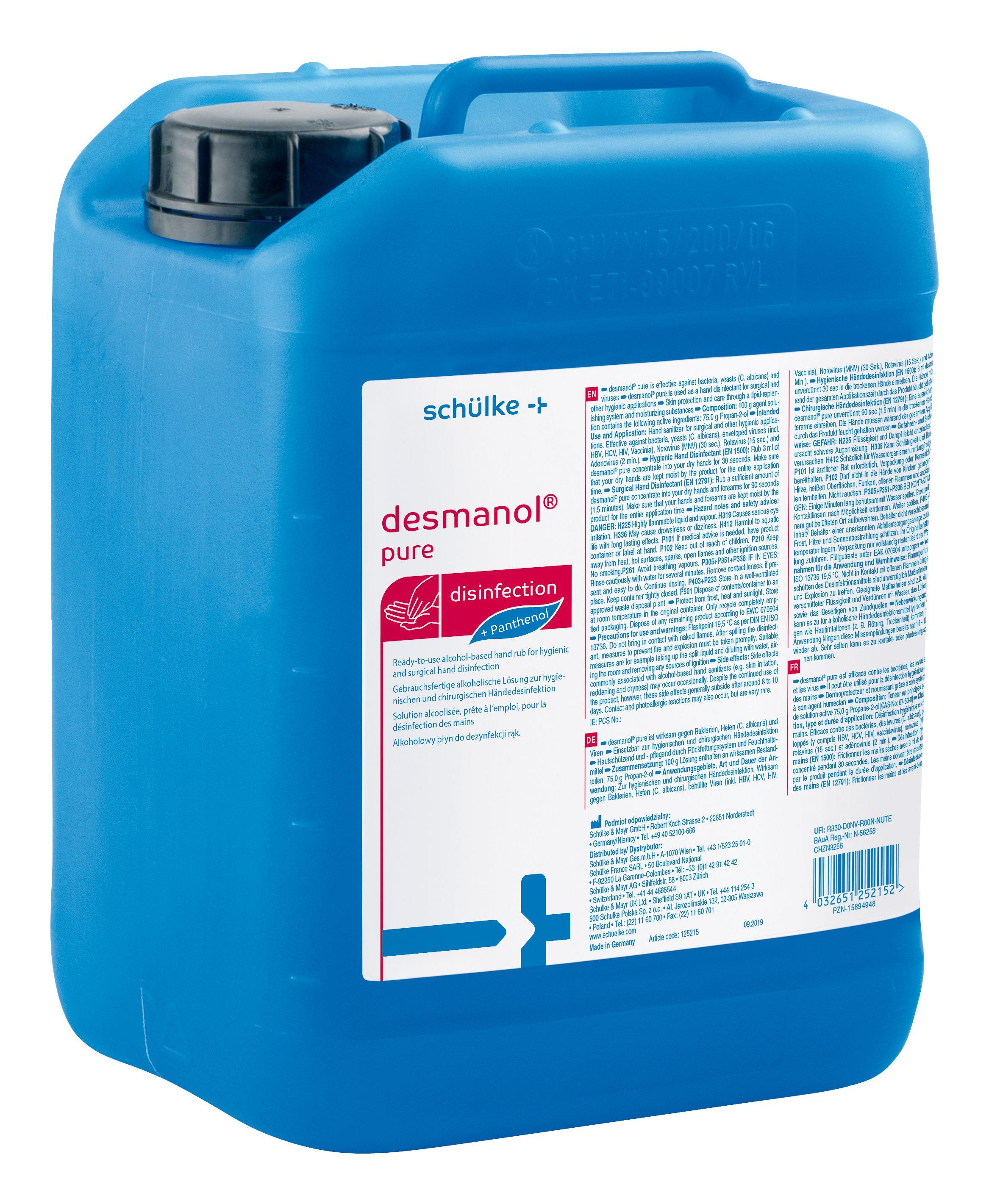 SCHÜLKE & MAYR GMBH Desmanol pure 5 Liter Händedesinfektion