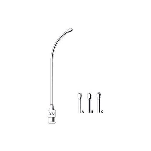 ACUFIRM Knopfkanüle Gr.2 1,5x80mm gebogen AP 6 m. Spitzenolive B Luer-Lock