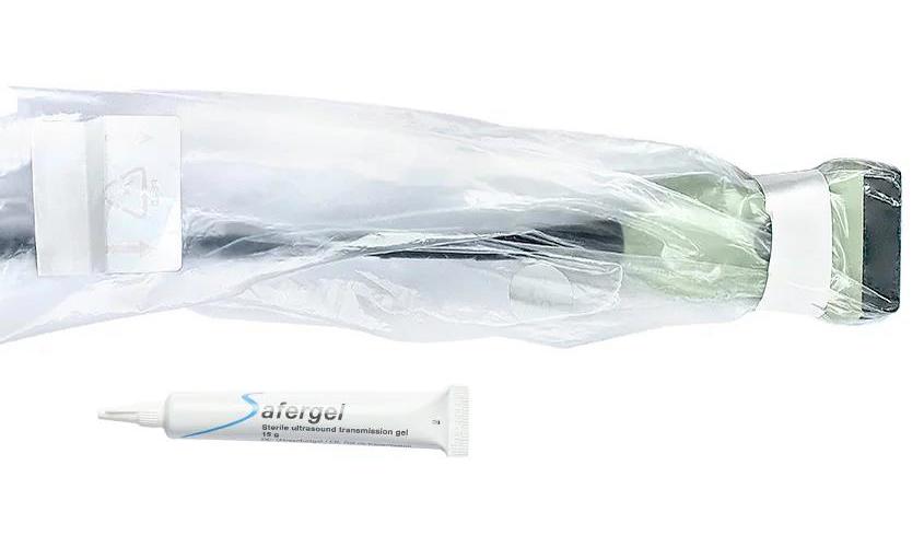 Safersonic Midizinprodukte Handelsges.m.b.H. Safersonic Ultraschallabdeckung PK 50 steril, 18x120cm mit Haftfolie