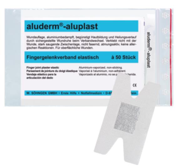 W.SÖHNGEN GMBH aluderm-aluplast Fingergelenkverband AP 50 4,0 x 7,2cm steril, in PE-Beutel