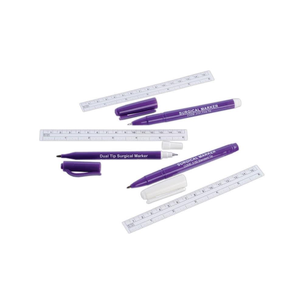 Purple Surgical Purple Surgical Hautmarkierstift AP 25 steril, Doppel-Spitze m. Lineal