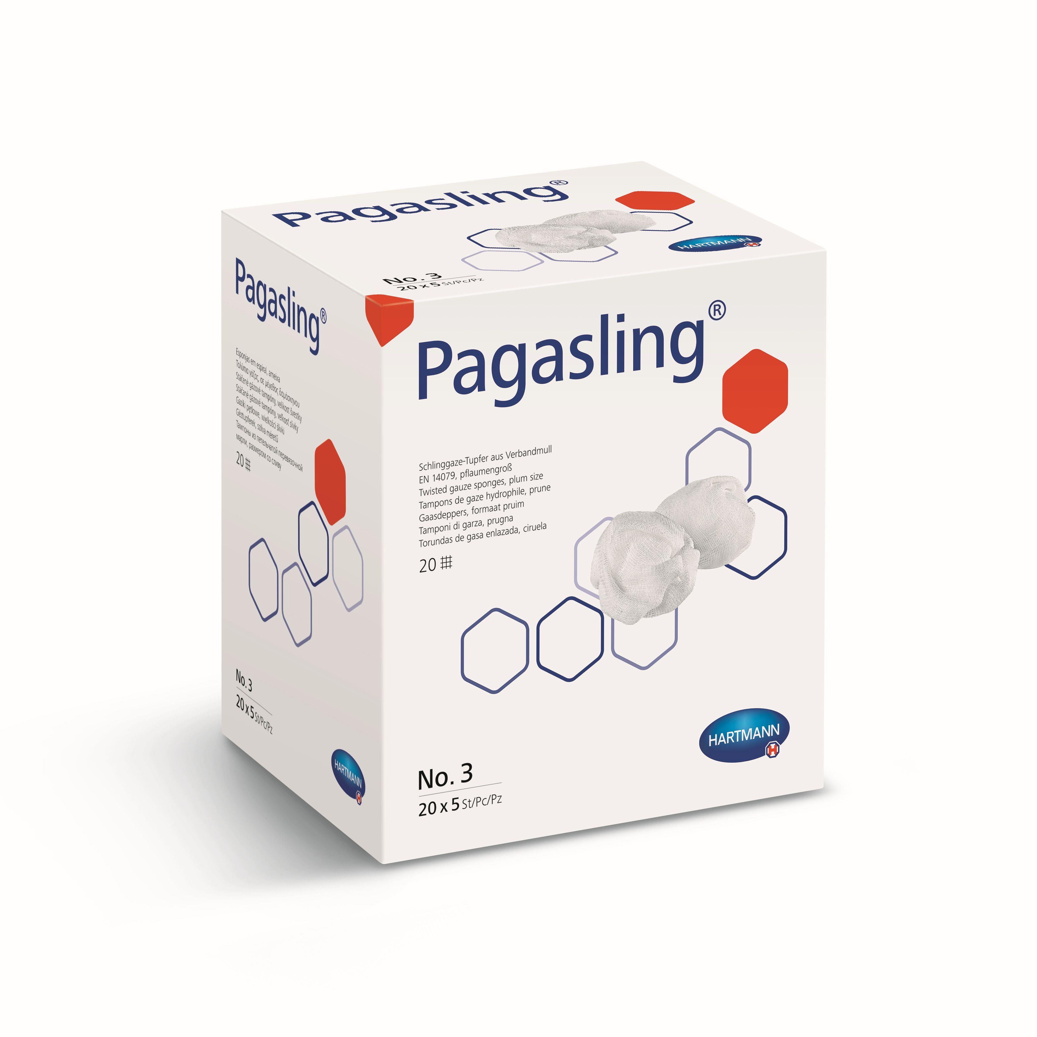 Paul Hartmann AG Pagasling Schlinggaze-Tupfer Gr.3 AP 20x5 steril pflaumengroß