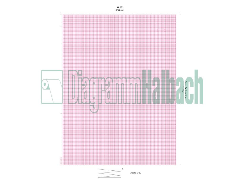 DIAGRAMM HALBACH EKG-Papier 210mmx280mm Faltlage PK 3x300 Blatt Carfusion (GE Marquette)