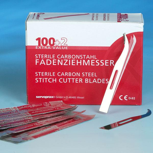 Mediware Fadenziehmesser AP 100 Carbonstahl, kurze Form 65mm