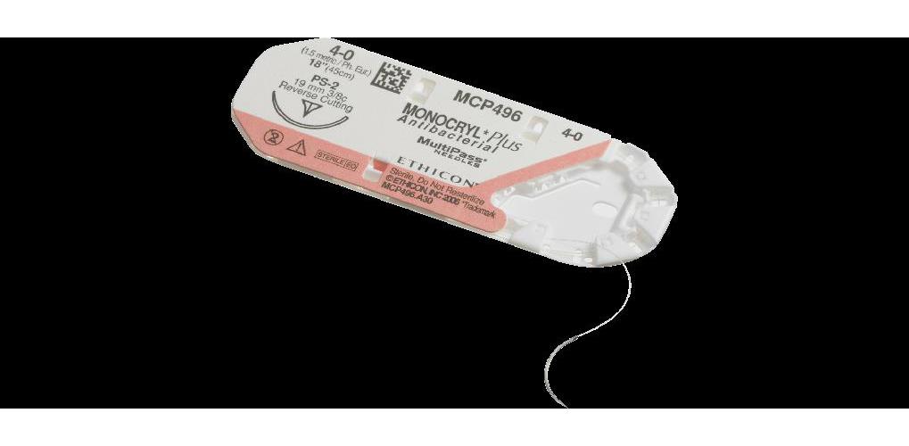Ethicon, LLC Monocryl Plus 4-0 ungef. monof MCP4960H AP 36 PS2 VB (schlanke Nadelv.) 0,45m - Bild 2