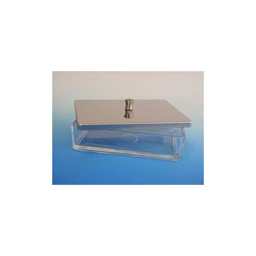 HECHT Instrumenten-Glasschale komplett m. Edelstahldeckel 20x10x5cm - Bild 2