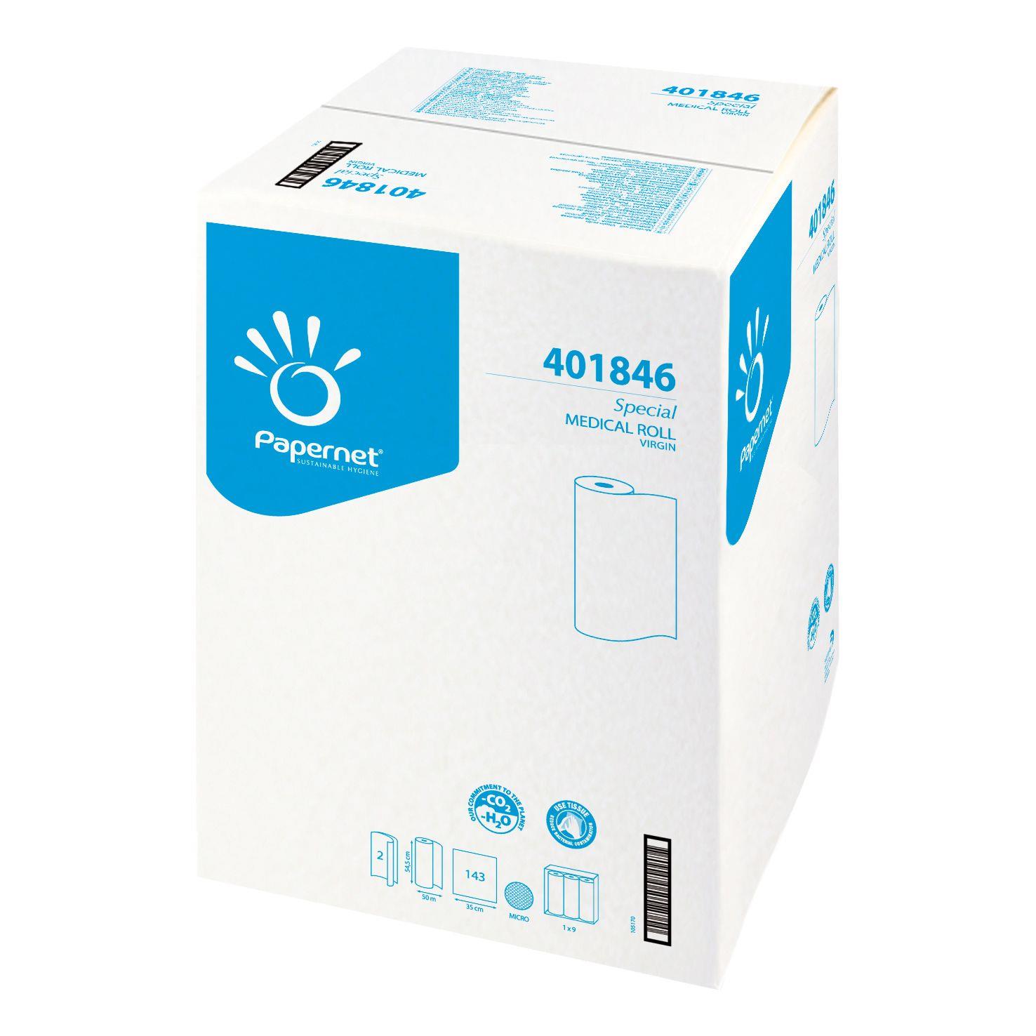 WERRA PAPIER WERNSHAUSEN GMBH Papernet Special Ärzterollen AP 9 55cmx50m, 2-lg.weiß, perforiert
