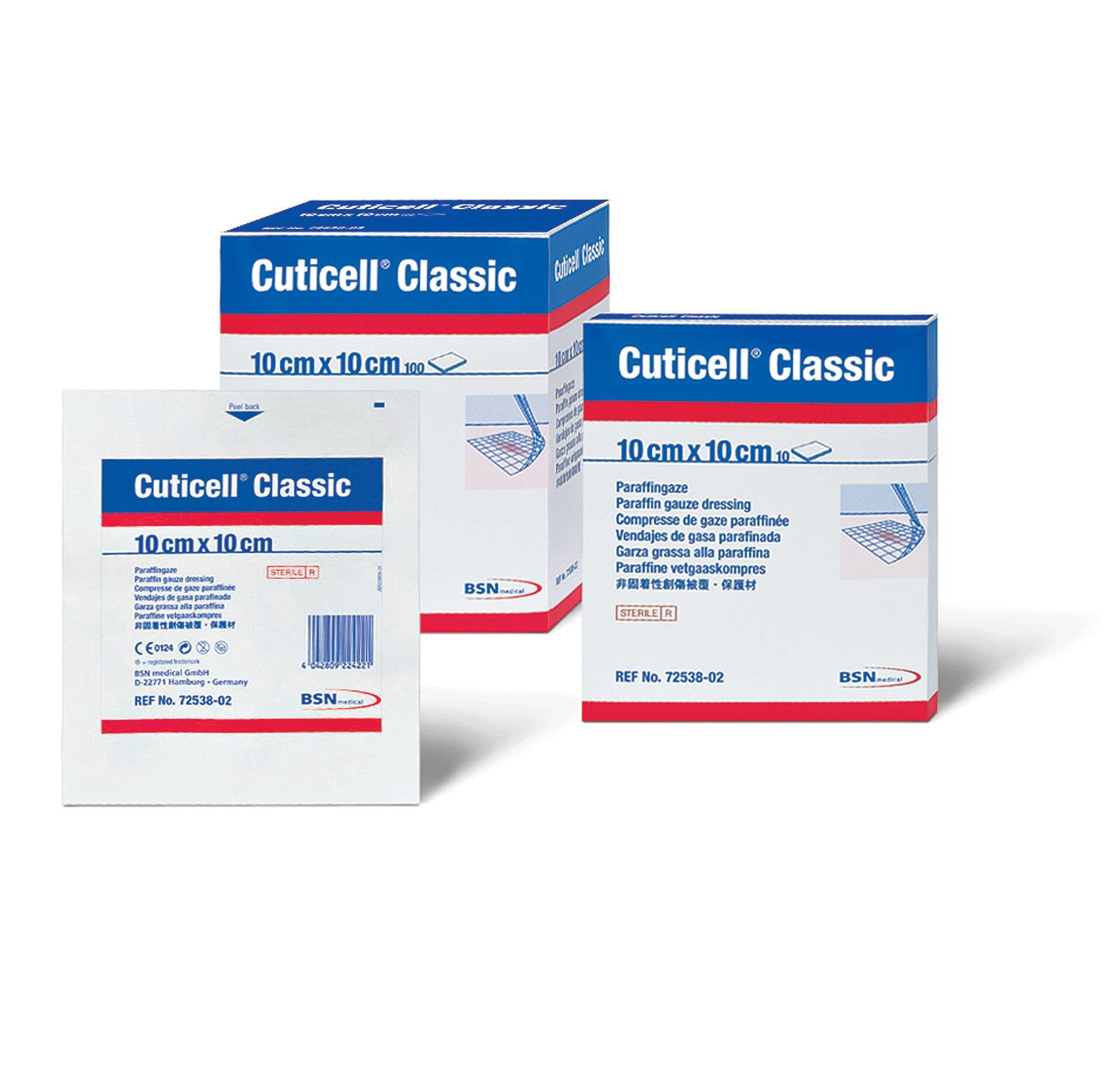 Cuticell Classic 10cmx10cm AP 100 Salbenkompr. Paraffin-Basis