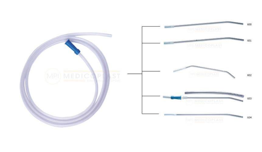 MEDICOPLAST International GmbH Absaugsatz CH24 210cm PK 50 geb. Kanüle Siebspitze, 1 Trichter