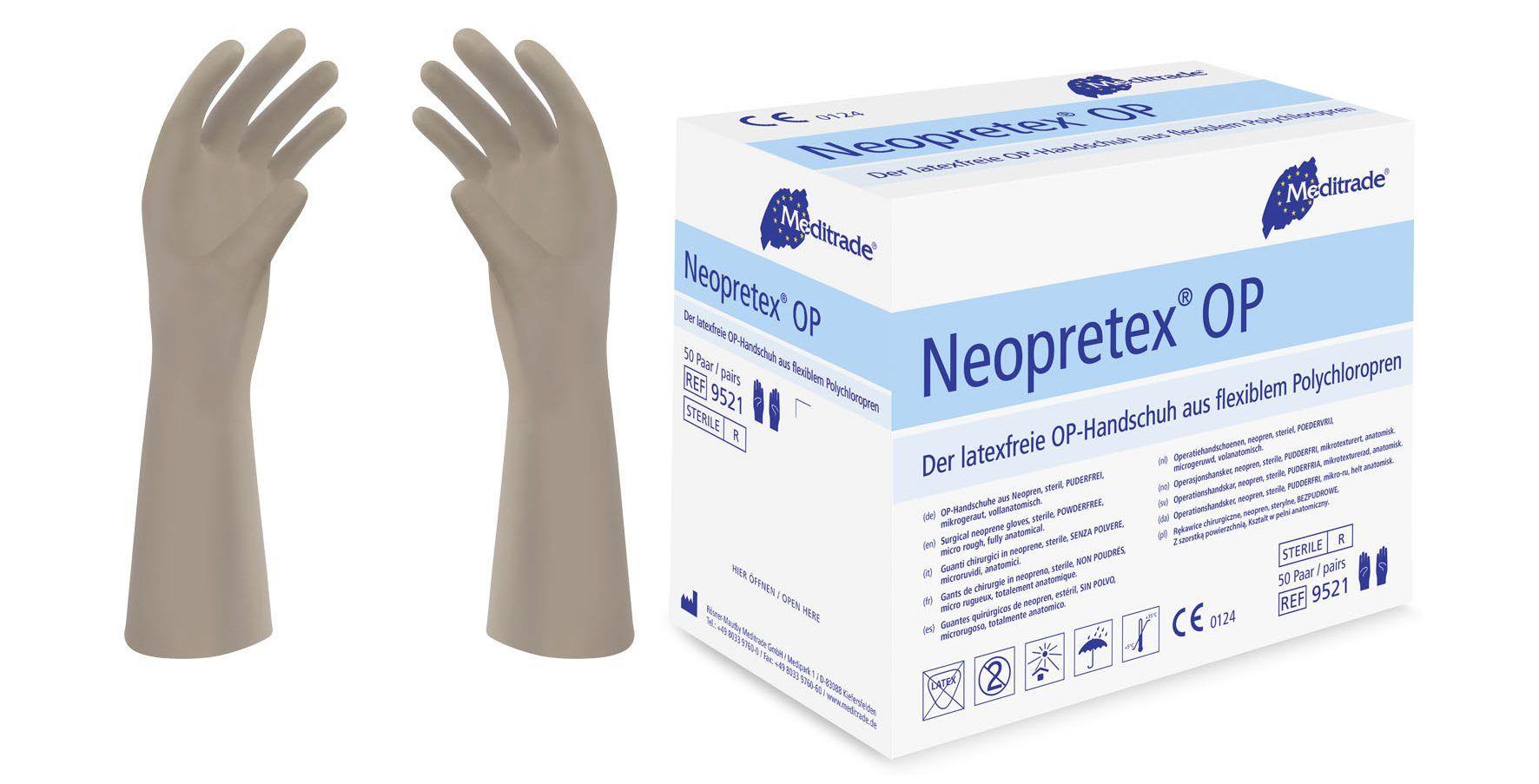 Meditrade GmbH Neopretex OP HDS Gr.6,5 AP 50 steril, Latex+puderfrei