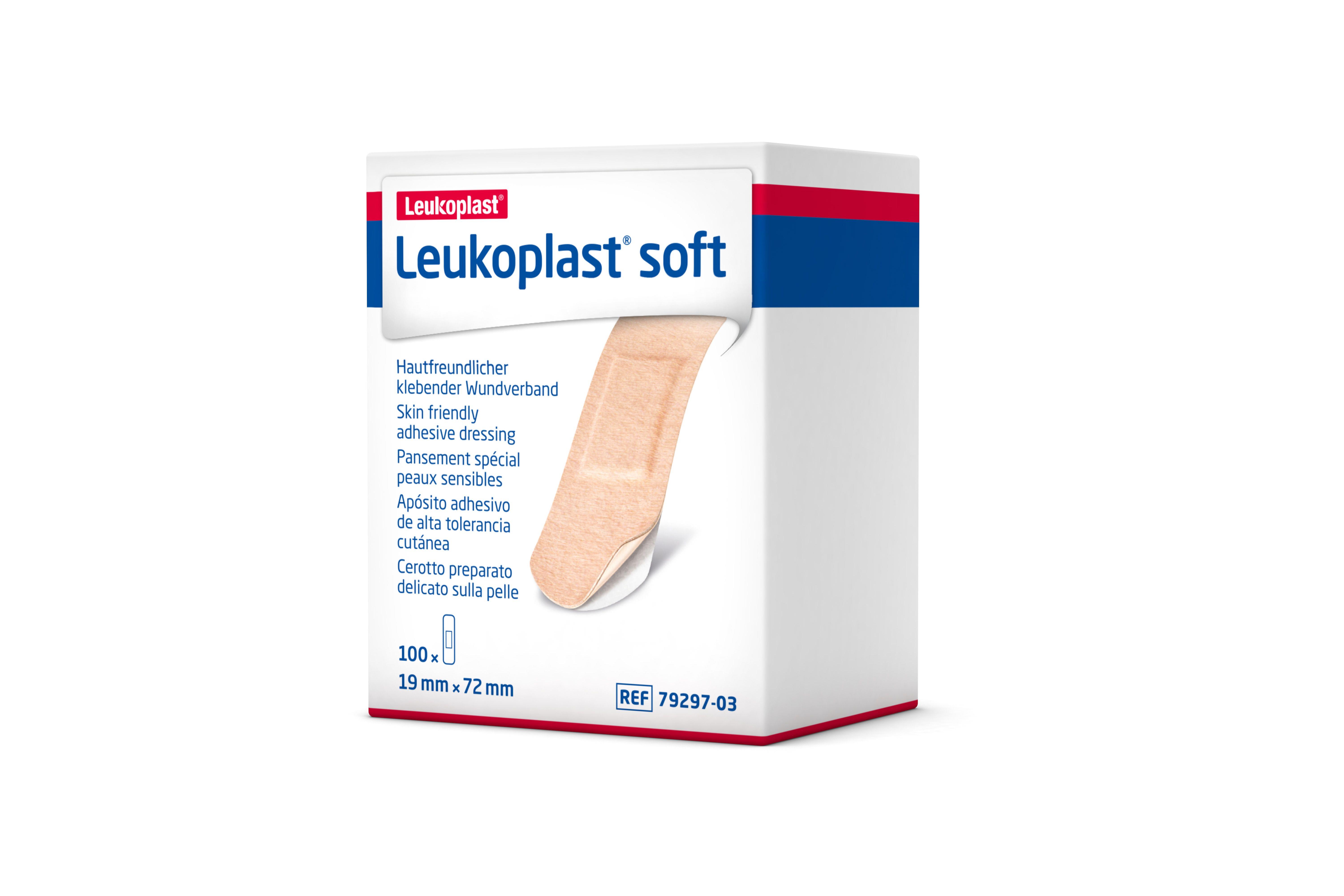 BSN medical GmbH Leukoplast Soft 1,9cm x 7,2cm AP 100 hautfreundliche Wundstrips