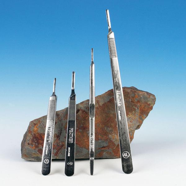 Feather-Skalpellgriff Gr-4 standard Messing verchr., 125mm f. Fig.20-25