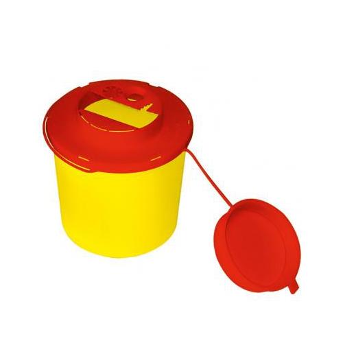 MEGRO Kanülenabwurfbehälter ratiomed Safe-Box 1,5 L, für Spritzen, Kanülen, Skalpelle