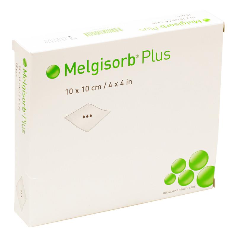 Mölnlycke Health Care AB Melgisorb Plus 10x10cm PK 10 absorbierender Alginatverband