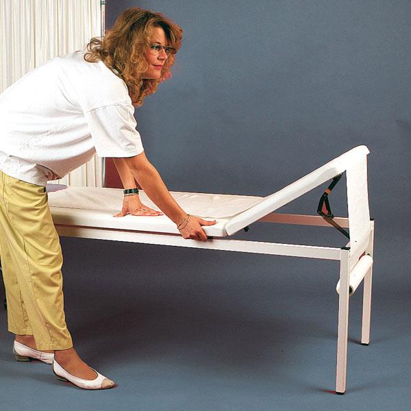 Untersuchungsliege Economy Gestell grau-weiss, Bezug weiss