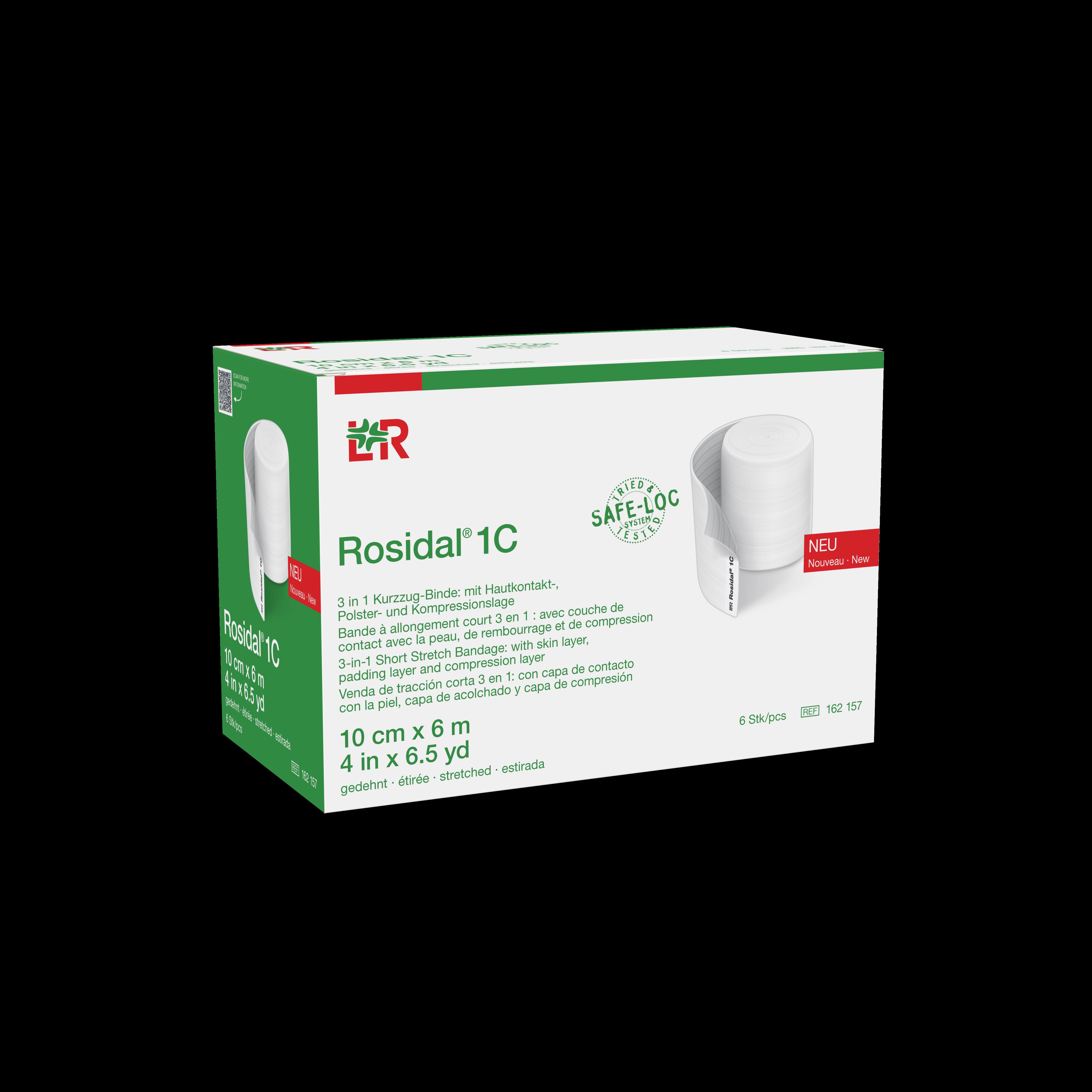 Rosidal 1C 3 in 1 Kompressionsbinde 10cm x 6m, 6 Stück pro Packung