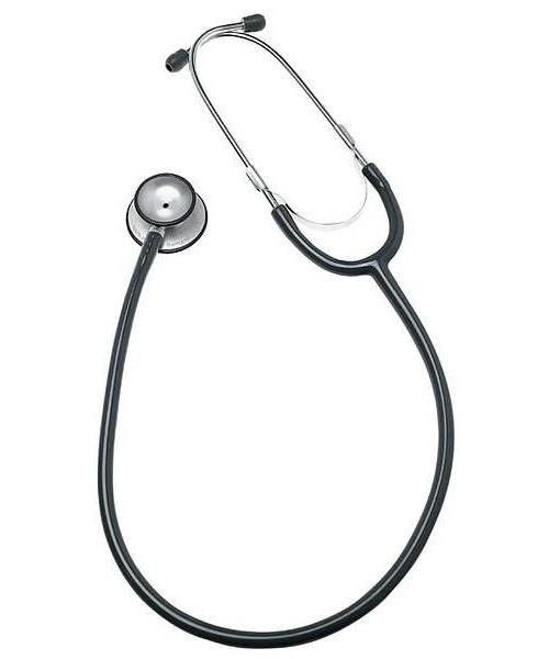 Duplex Stethoskop schwarz mit Doppelbruststück aus Aluminium