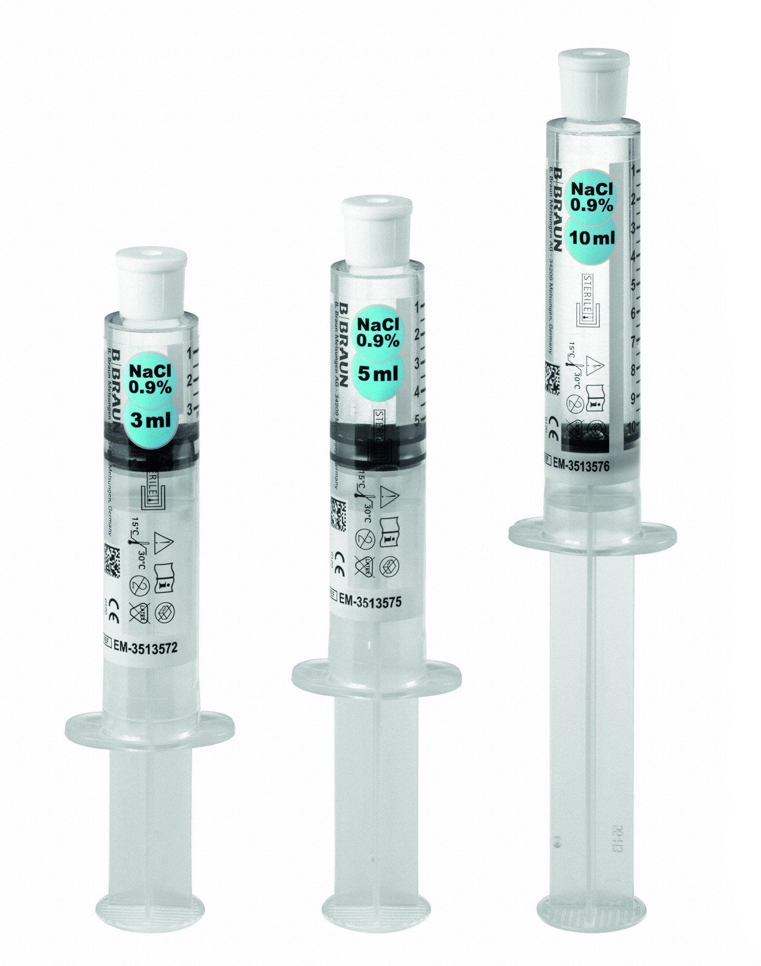 B. Braun Melsungen AG Omniflush NaCl 0,9% 5ml in 10ml AP 100 vorgefüllte Spülspritze