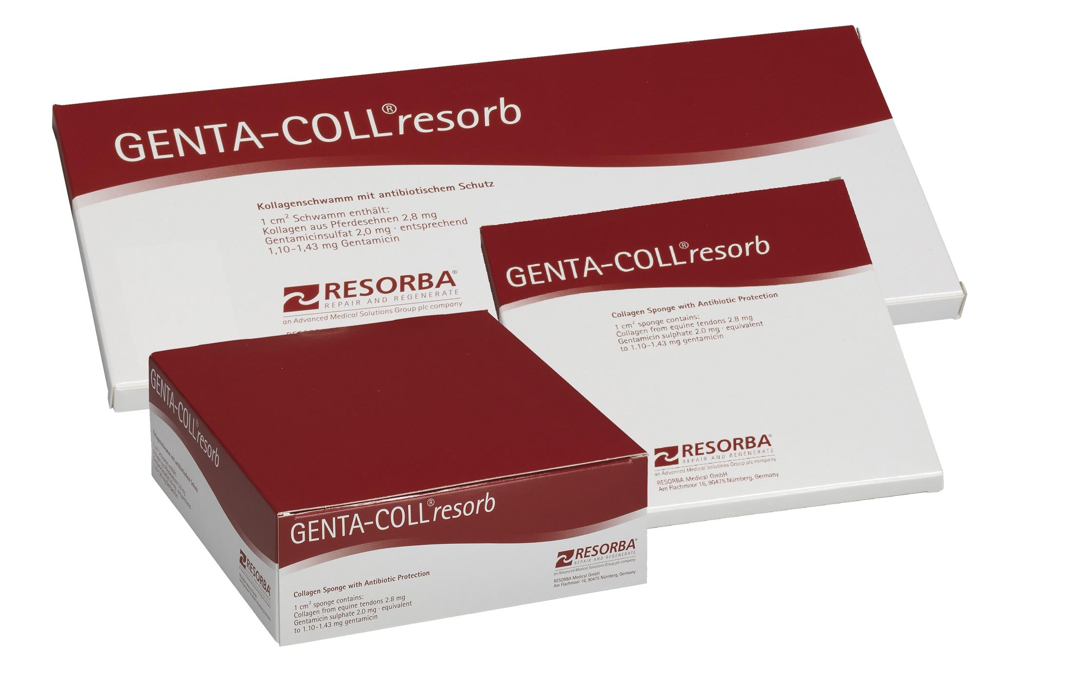 Resorba Medical GmbH Genta-Coll resorb 5x5cm steril AP 5 Kollagenschwamm m.Antibiotika