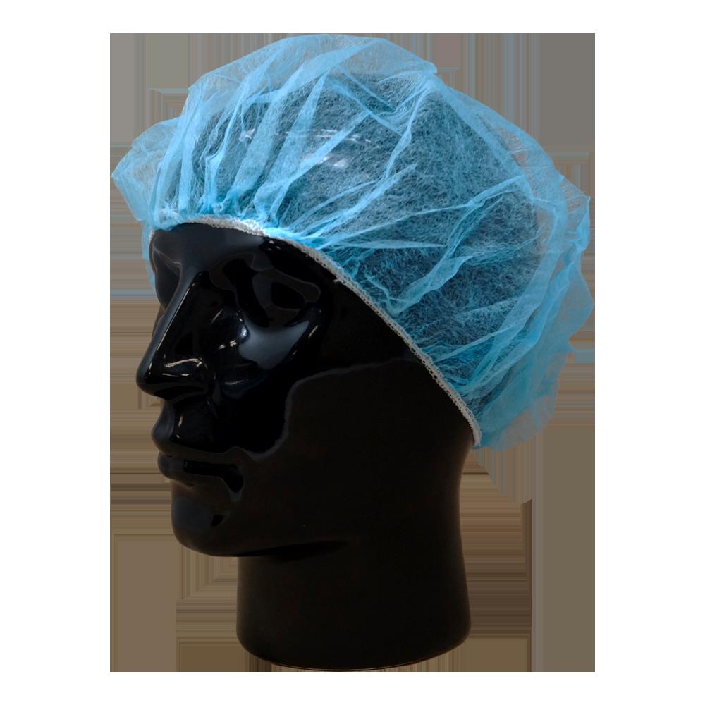 Baretthauben mittel 52cm Durchm. PK 100 grün, Vliesstoff m. Gummib.