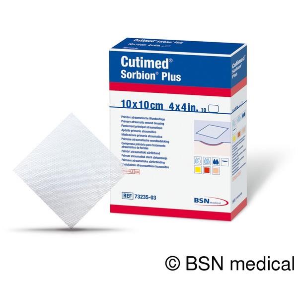 Cutimed Sorbion Plus 10x10cm AP 10 superabsorb.,selbsth. Wundverband