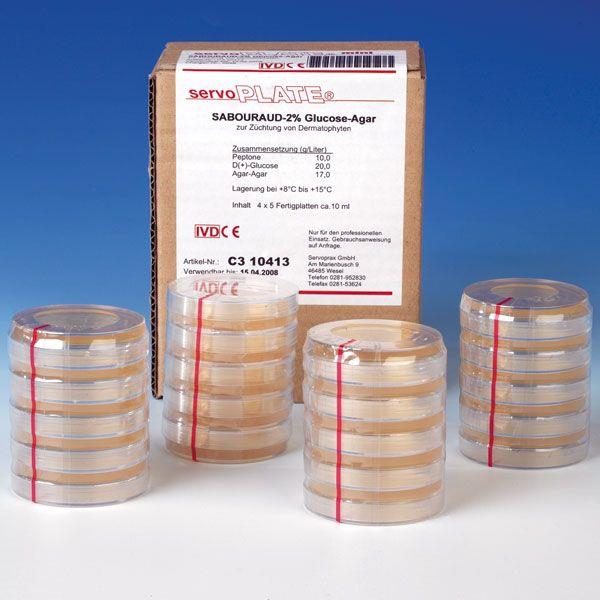 servoprax GmbH Servoplate Nährboden AP 4x5 Sabouraud 2% Glucose Agar