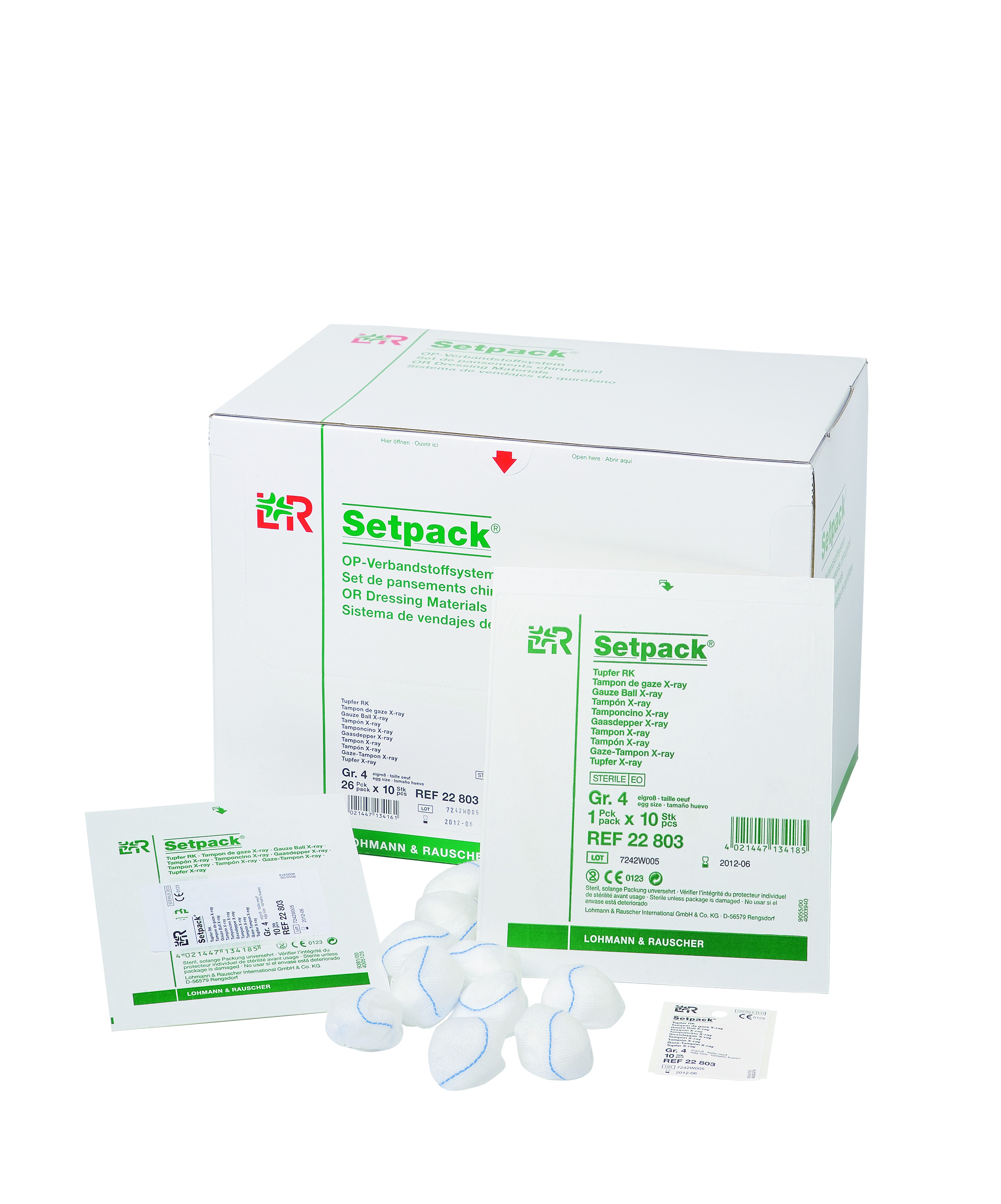 Lohmann & Rauscher International GmbH & Co. KG Setpack Tupfer RK Gr. 2 walnussgroß, 10 Stk, steril - Bild 2