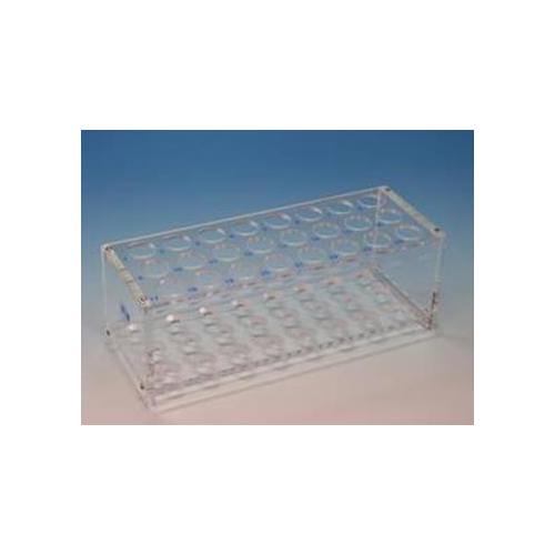 Assistent-Reagenzglasgestell Plexi f. 24 Gläser, ohne Stäbe