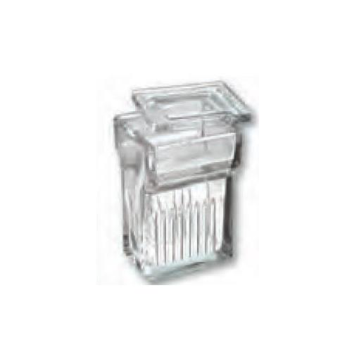 Hellendahl-Färbetrog, Sodaglas f. 16 Ojektträger m. Erweiterung