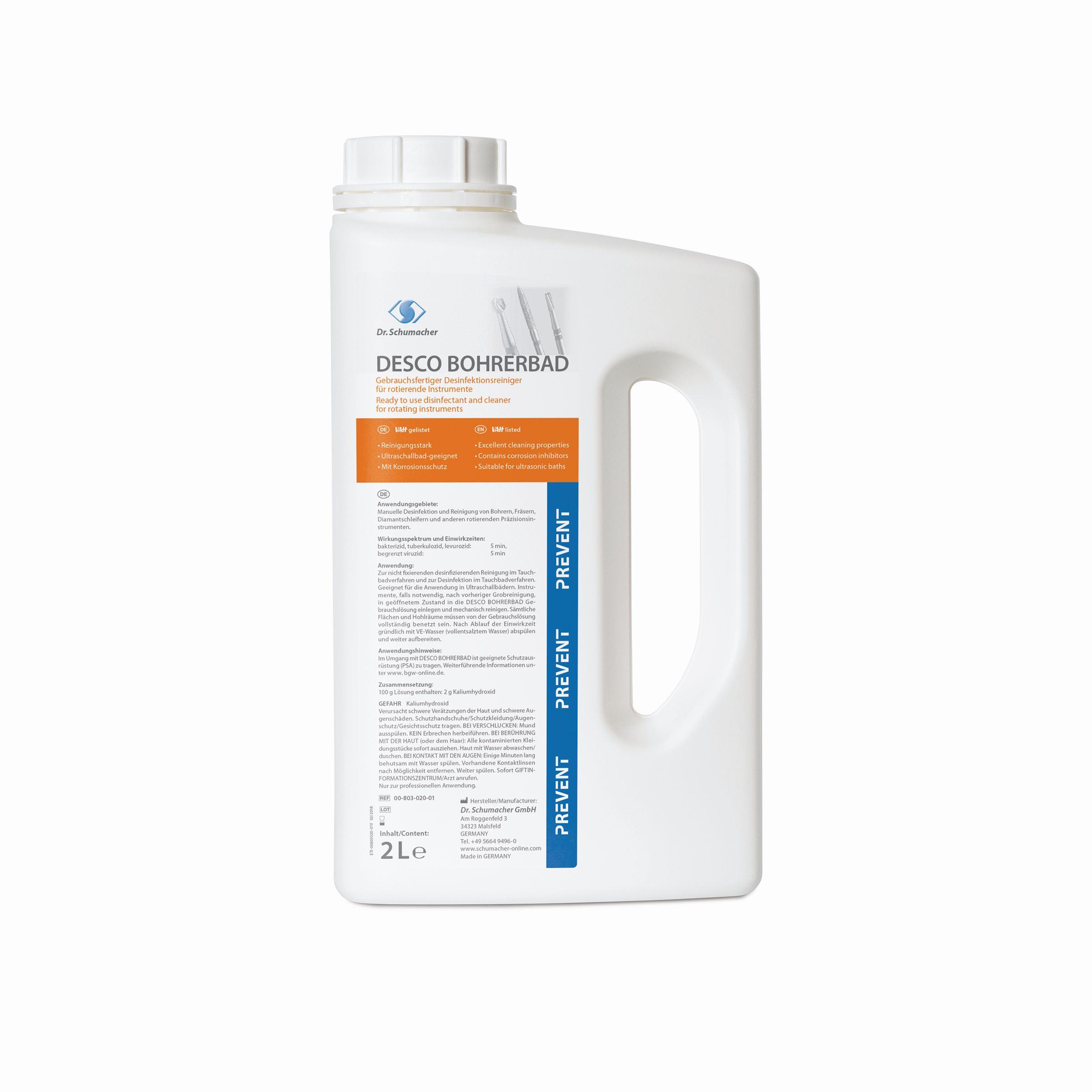 Desco Bohrerbad 2L Desinfektionsreinig. für rotierende Instrumente