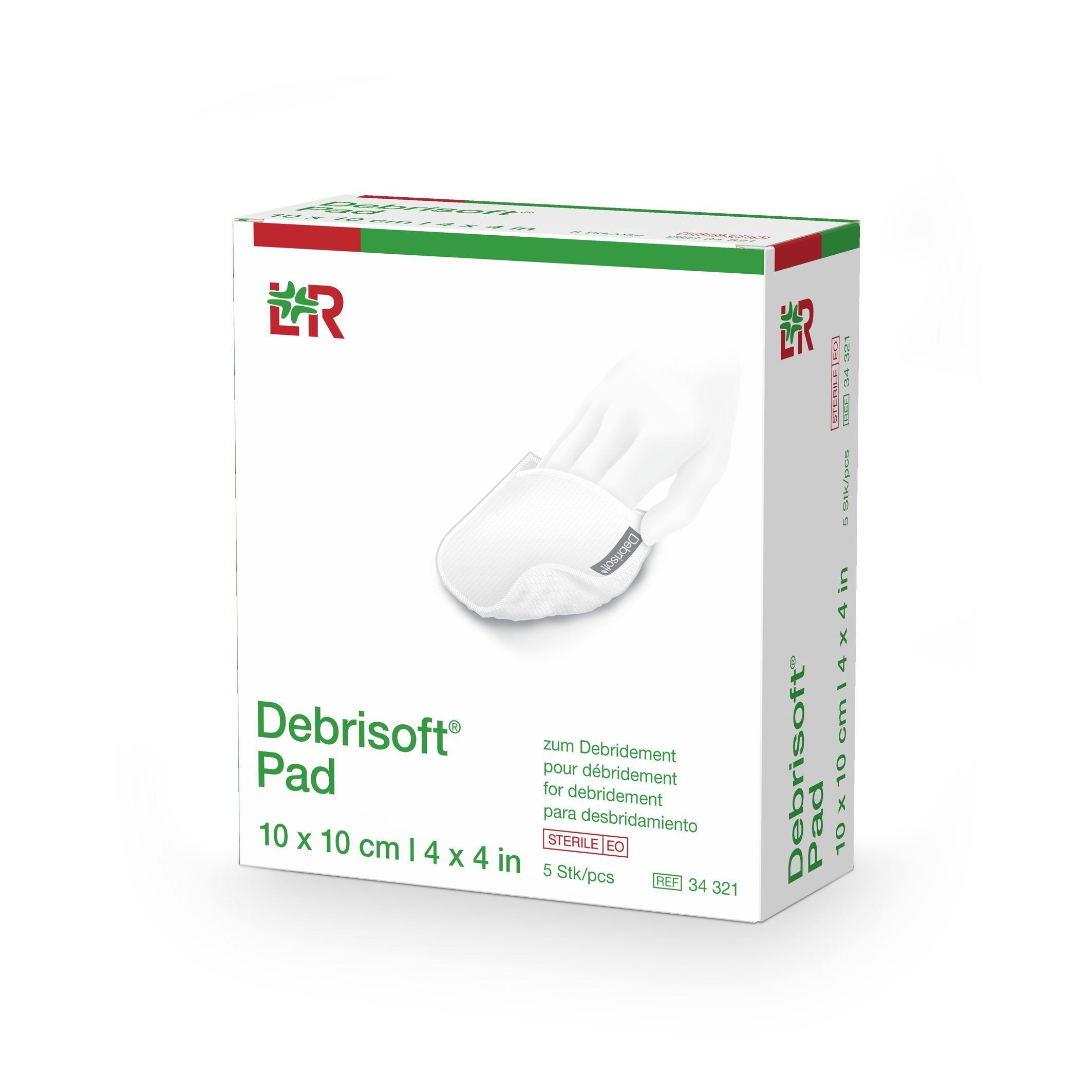 Lohmann & Rauscher International GmbH & Co. KG Debrisoft Pad Wundbettvorbereitung steril, 10x10cm, 5 Stück