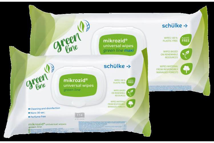SCHÜLKE & MAYR GMBH Mikrozid univ wipes green line 114 Tücher im Flowpack