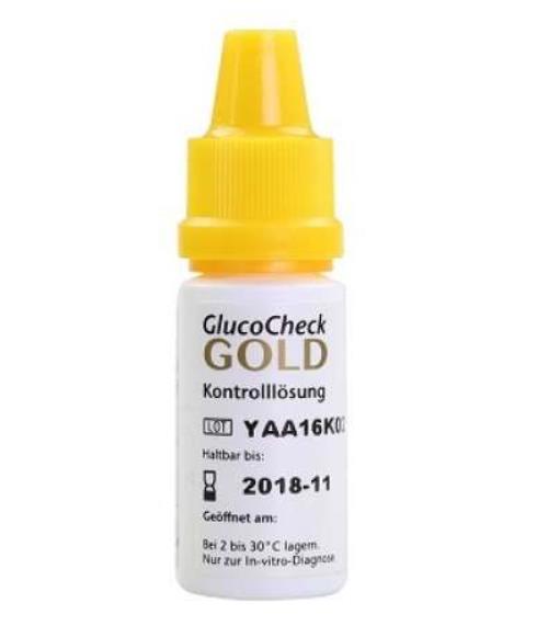 GlucoCheck Gold Kontrolllösung niedrig 1x4 ml
