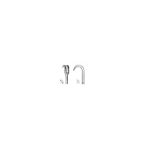 VEHU-MEDICAL Wundhaken Volkmann 11,5cm 2 Zinken spitz