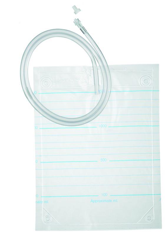 B. Braun Melsungen AG Sekretbeutel mit Lock Ansatz männl. MA 100 90cm Schlauch, steril,2000ml