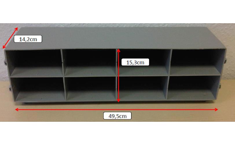 Atraloc-Folien-Kabinett Grundeinheit mit 8 Fächern