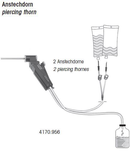 Saug-Spülset steril AP 10 inkl. 2 Anstechdorne