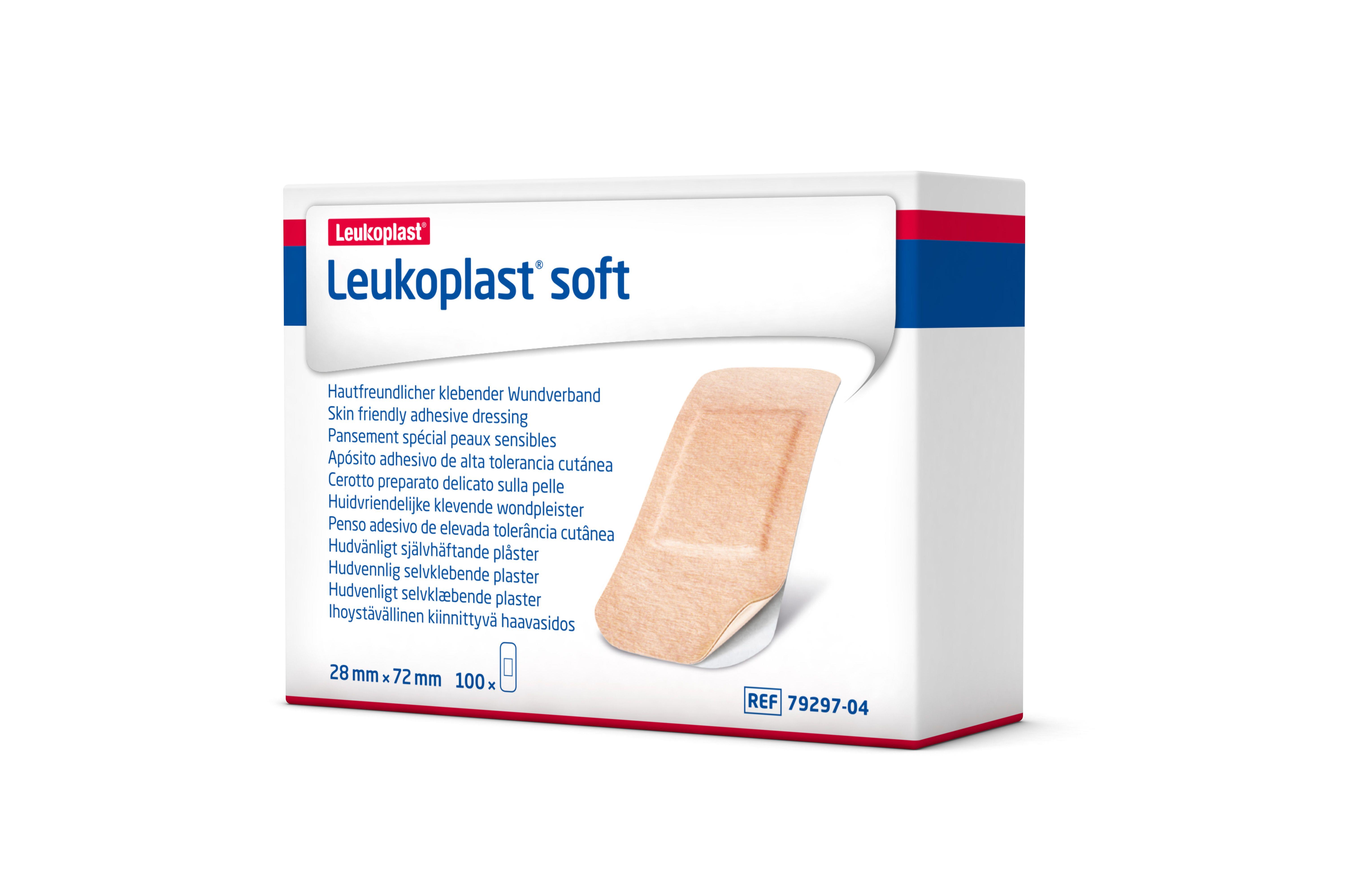 BSN medical GmbH Leukoplast Soft 2,8cm x 7,2cm AP 100 hautfreundliche Wundstrips