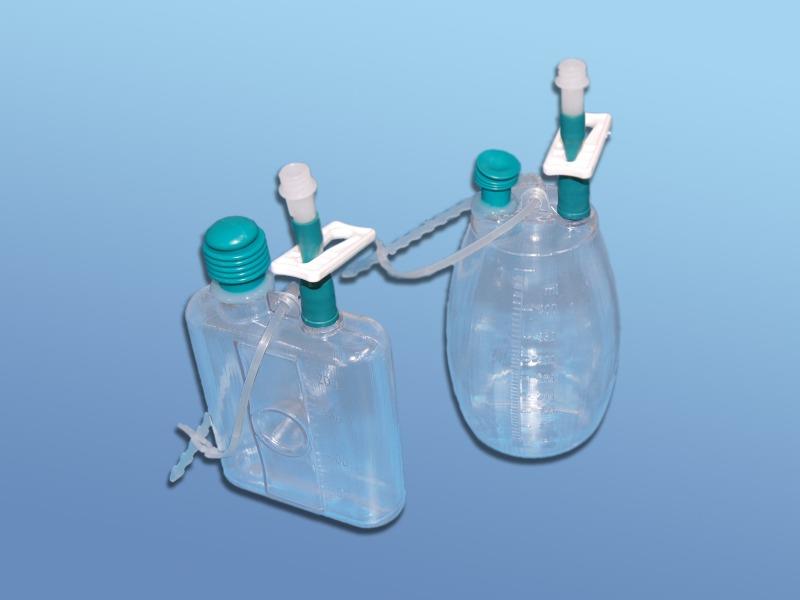 Dahlhausen Redon-Flasche 200ml eckig AP 60 Stationssystem, Luer-Lock