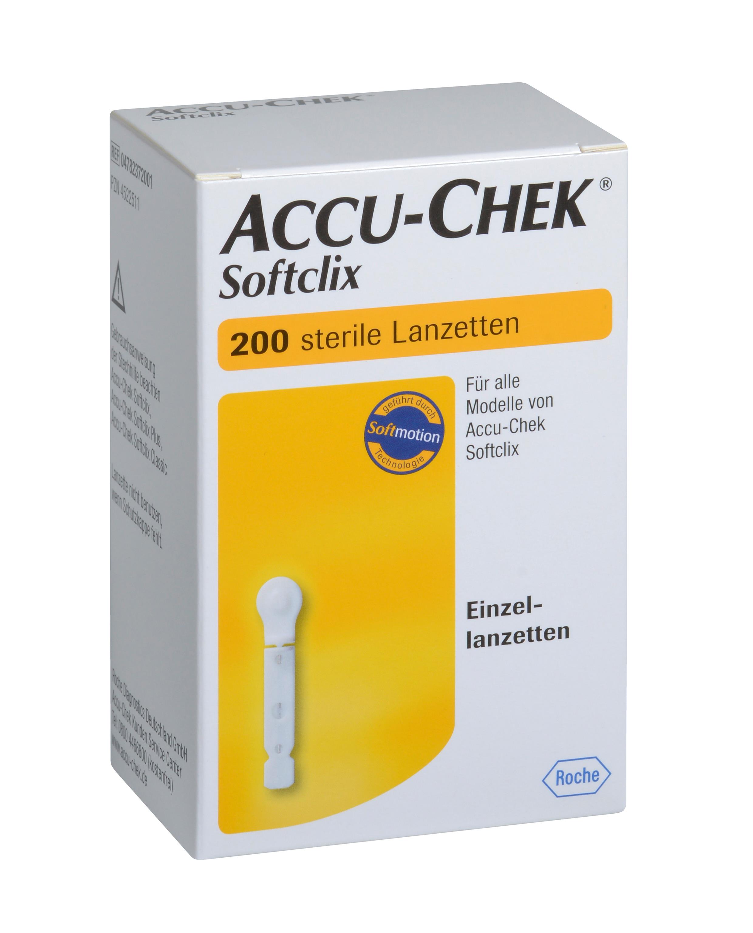 ROCHE DIAGNOSTICS DEUTSCHLAND Accu-Chek Softclix Lancet AP 200 ster. weiße Lanzetten 0,4mm