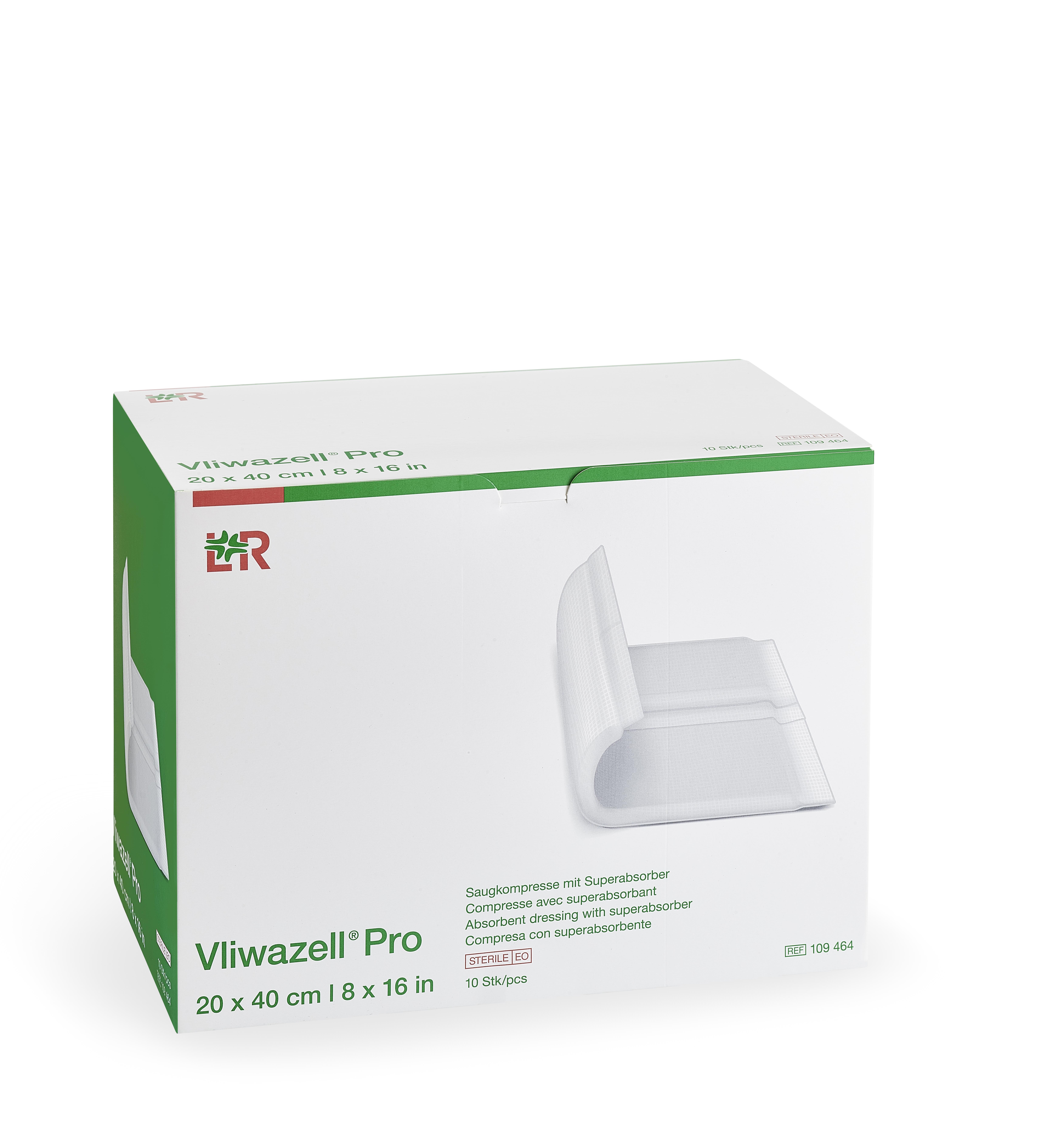 Lohmann & Rauscher International GmbH & Co. KG Vliwazell Pro 20x40cm, 10 Stück, steril - Bild 2