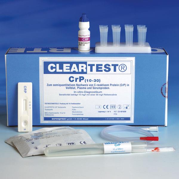 servoprax GmbH Cleartest CrP (10/30) AP 10 Test f. Vollblut,Serum o. Plasma - Bild 2