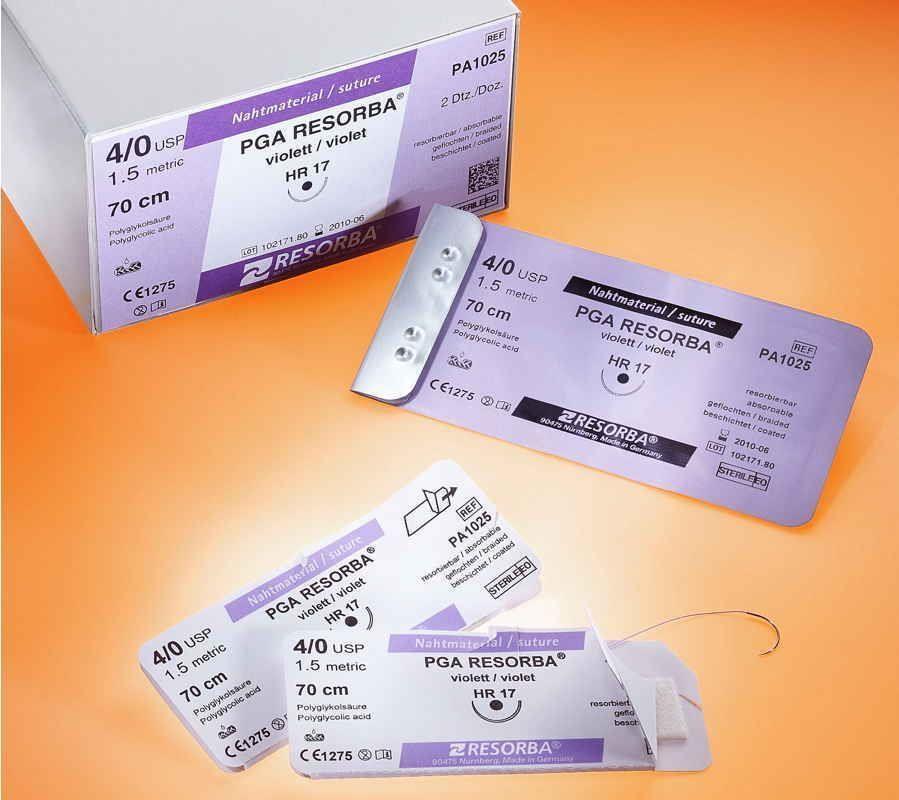 PGA Resorba 3/0 violett gefl. PS450 AP 24 5x70cm
