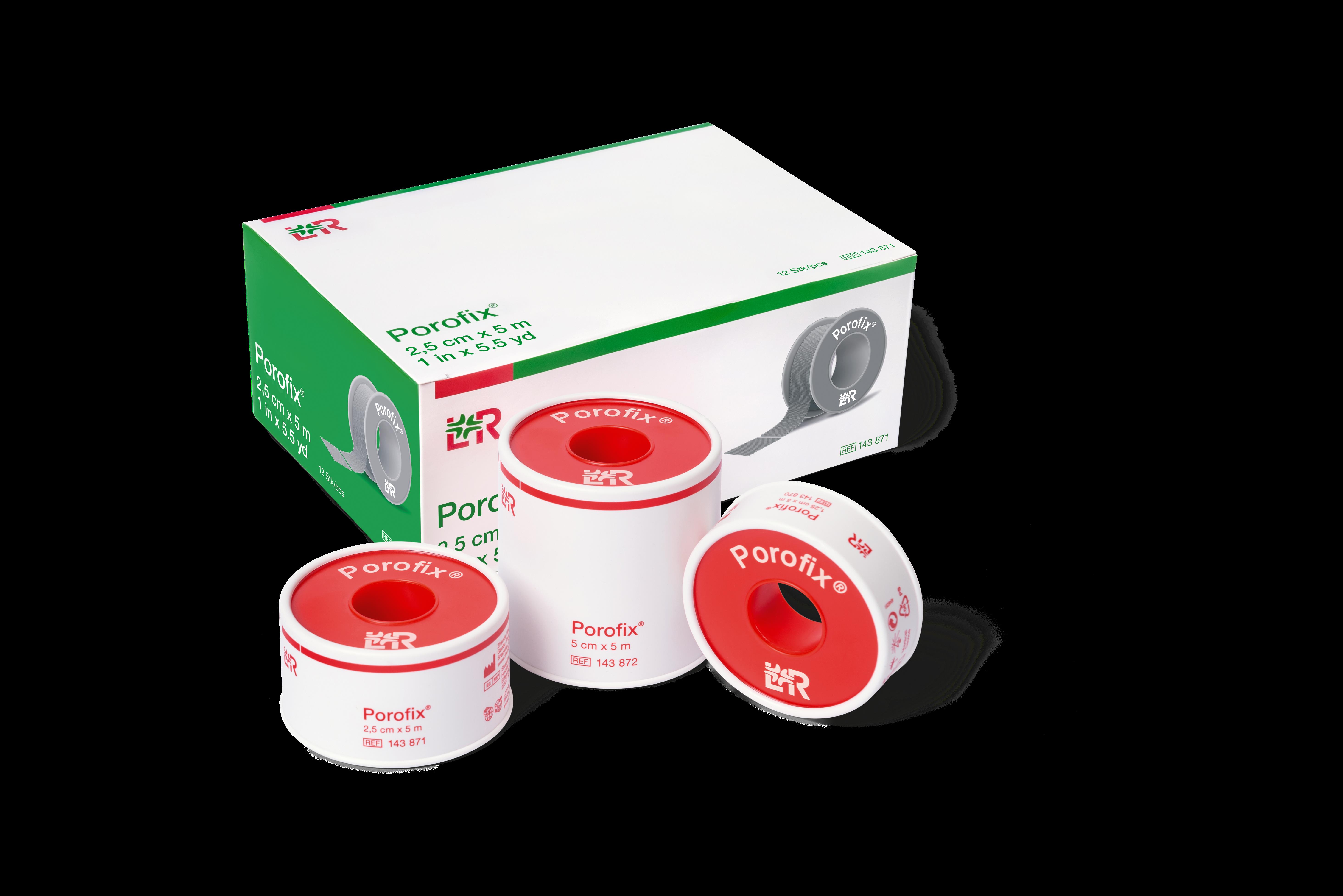 ZHENDE MEDICAL CO., LTD. Porofix Heftpflaster 2,5cmx5m, Schutzring