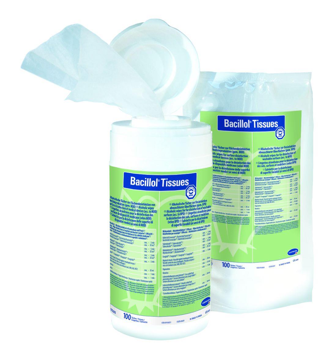 Bacillol Tissues Nachfüllbeutel á 100St. alkoholische Flächen-Desinfektionstücher