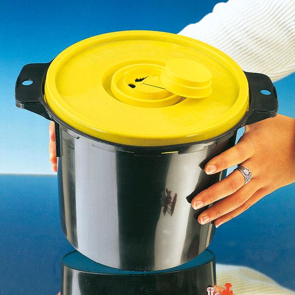 Servobox Typ Groß 11,3ltr. Deckel gelb, Eimer schwarz