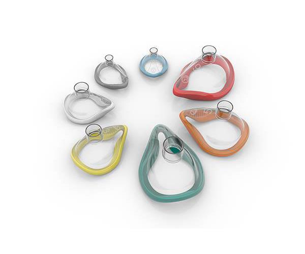 INTERSURGICAL (EXTRUDAN SURG.) ClearLite Anästhesie-Maske Gr.5 PK 35 Erw. groß, orange, mit Hakenring